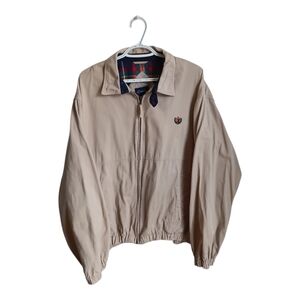 Classic Vintage Catalina  Beige Harrington Jacket Tartan Lined Large Grandpa